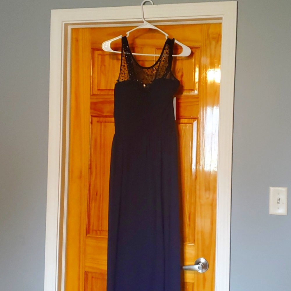 NWT Little Mistress Navy Gown